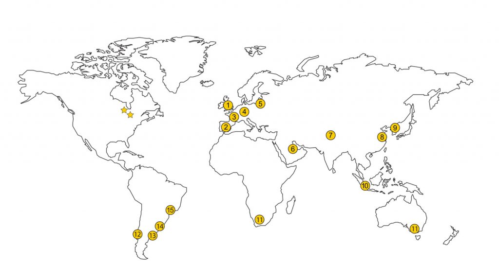 Ligchine International Map Of Sales Partners World Wide