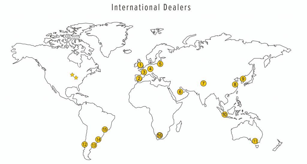 International Dealership Map